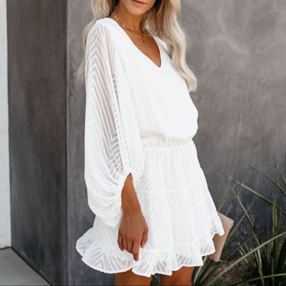 Long Sleeve White Dress